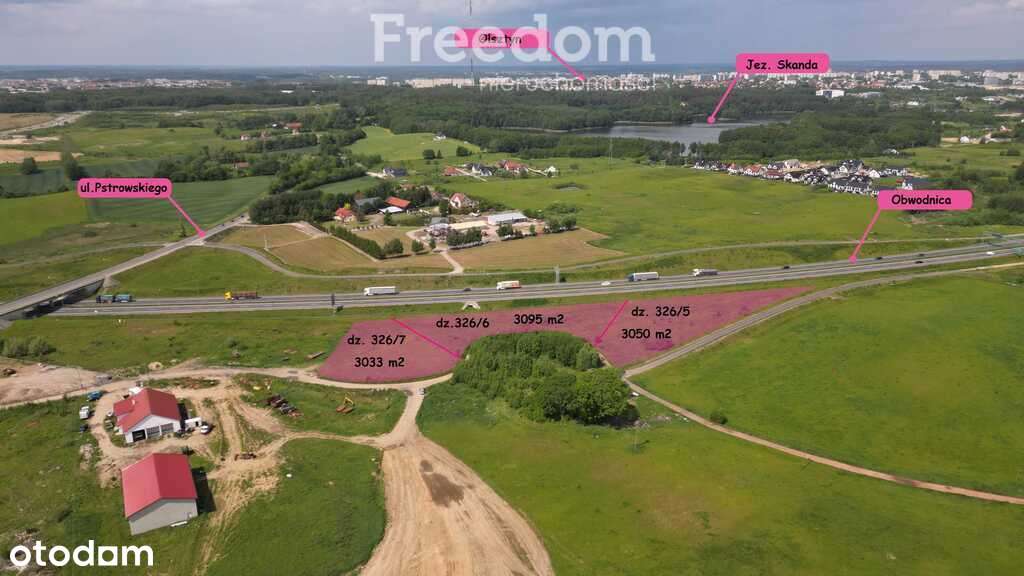 3 działki inwestycyjne przy obwodnicy Olsztyna - Pełny obrazek: 2/5