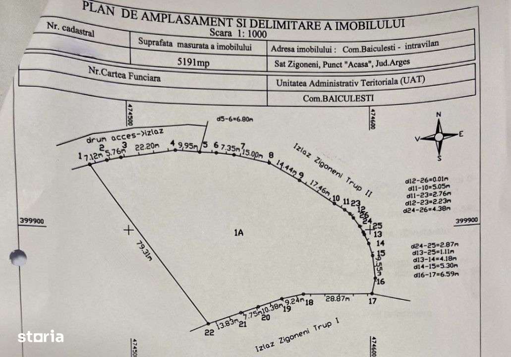 Teren deal, vedere lac Zigoneni, la padure si izlaz, utilitati, acces - Imagine principală: 5/5
