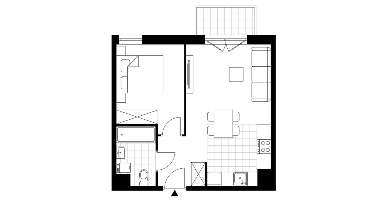 2-pokojowe mieszkanie 37m2 + balkon Bez Prowizji - Pełny obrazek: 3/6