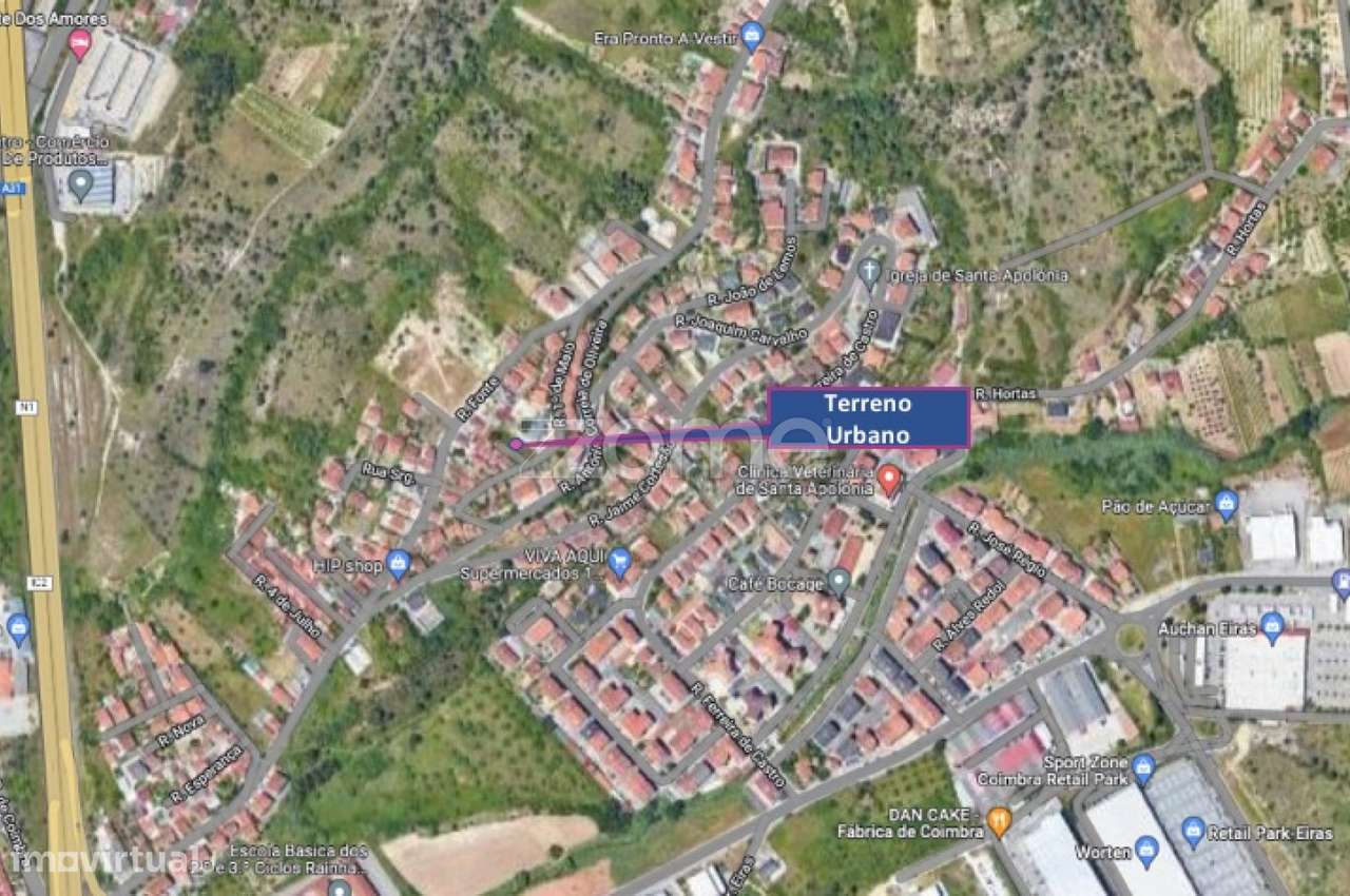 Terreno urbano com vista panorâmica para Santa Apolónia Coimbra - Grande imagem: 2/28