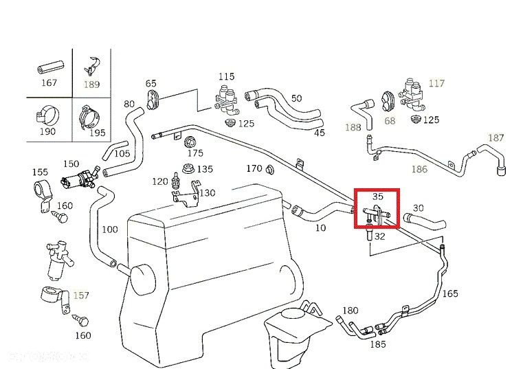 MERCEDES W202 W208 Lacznik przewodow nagrzewnicy - 3