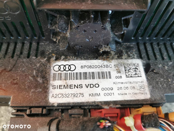 PANEL KLIMATYZACJI AUDI A3 8P OE 8P0820043BC - 3