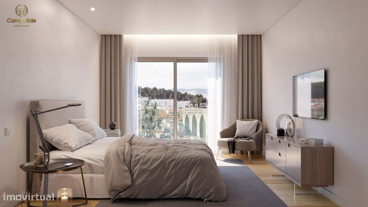 Apartamento T3  com varandas e 2 lugares de estacionamento, Campolide, - Grande imagem: 4/25