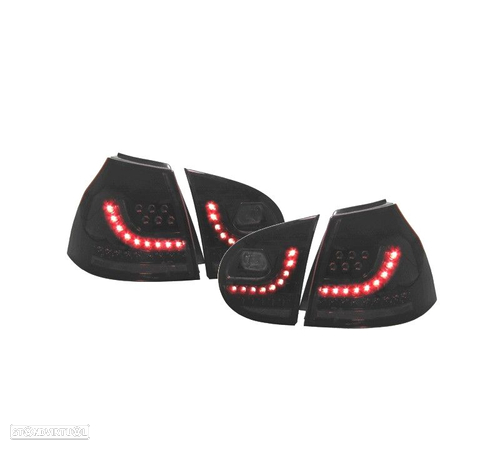 FAROLINS TRASEIROS LED PARA VOLKSWAGEN VW GOLF 5 MK V 03-08 ESCURECIDOS FUMADOS - 1