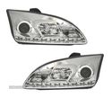 FARÓIS FRONTAIS PARA FORD FOCUS MK2 LUZ DIURNA LED 5W FUNDO CROMADO - 1