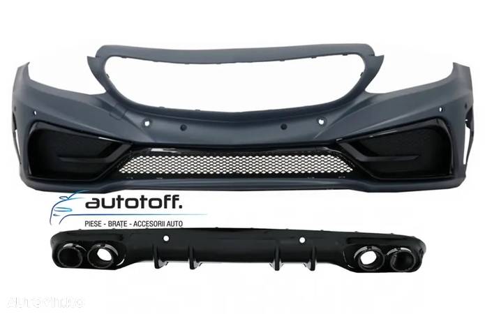 Bara fata si Difuzor bara spate Mercedes C-Class C205 A205 (14-19) C43 Design - 1