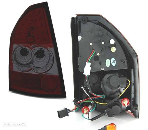 FAROLINS TRASEIROS PARA CHRYSLER 300C 300 09-10 LED VERMELHO FUMADO - 2