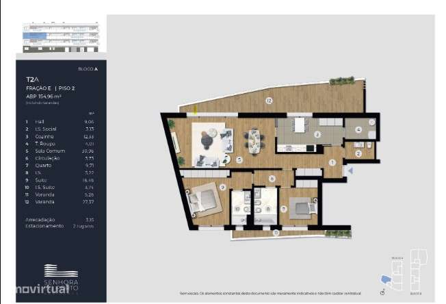 T2 com Terraço 54m2 Prelada | T2 Ramalde | T2 Monte Burgos - Grande imagem: 5/7