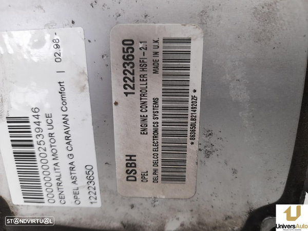 CENTRALINA MOTOR UCE OPEL ASTRA G BREAK FAMILIAR 1998 -12223650 - 2