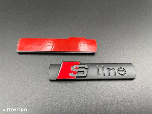 Set embleme Premium Audi S8 Negru / Roșu - 11