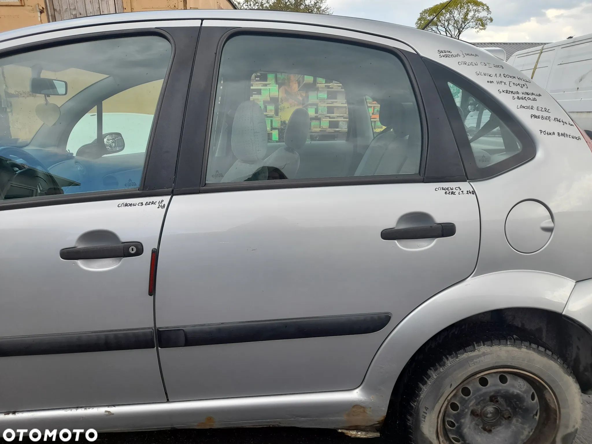 CITROEN C3 I DRZWI LEWY TYŁ LEWE TYLNE EZRC - 1