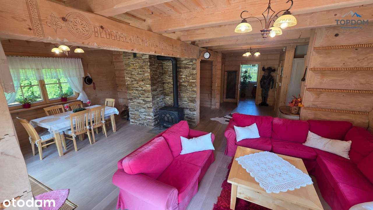 Piękny dom z półbala w Łapszach Niżnych-5