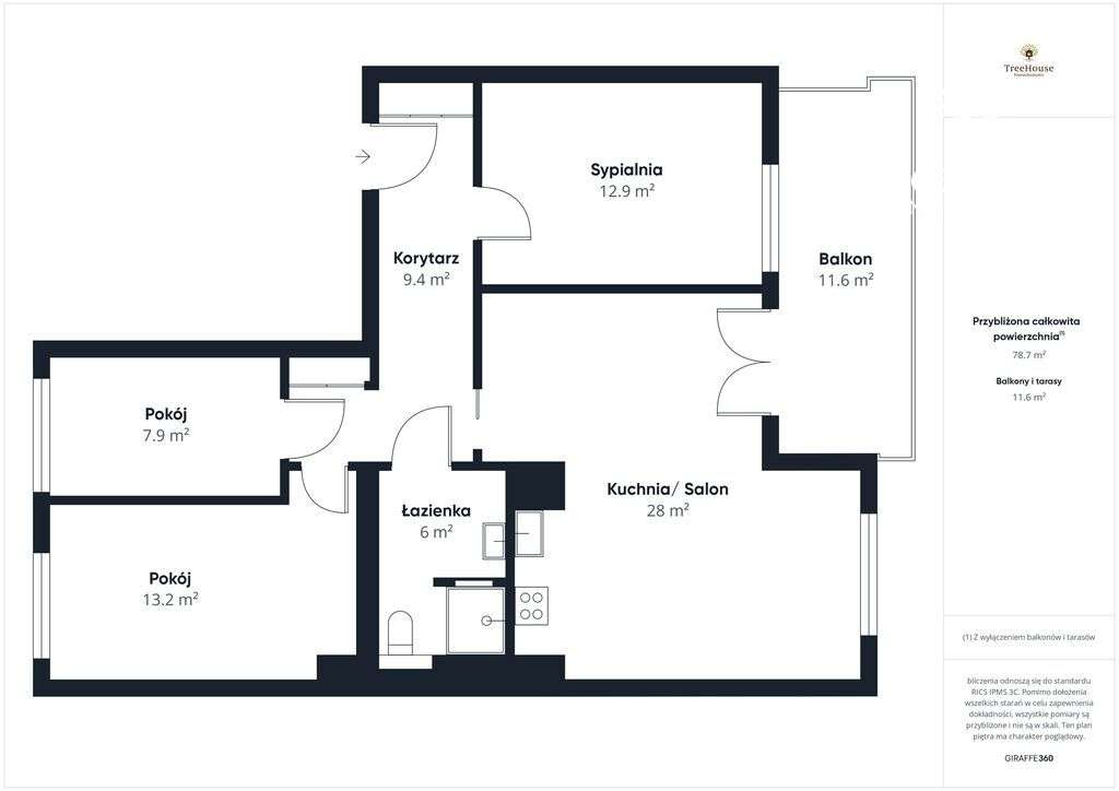Mieszkanie 4 pokojowe w nowym budownictwie z windą-19