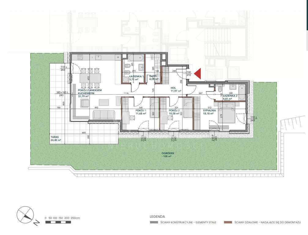 Apartament gotowy 4 pokoje ogród widok na las - Pełny obrazek: 4/16