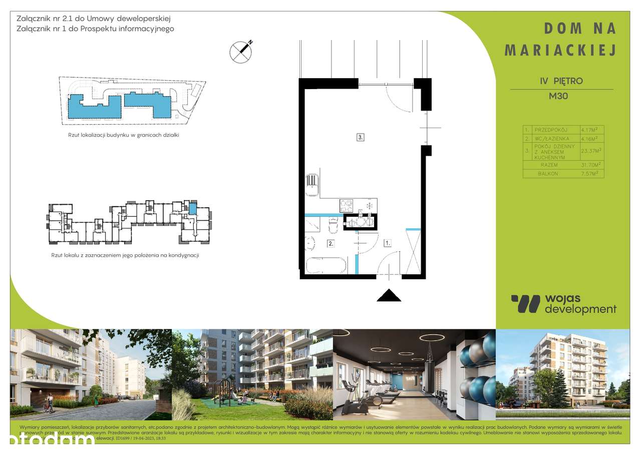Dom na Mariackiej | mieszkanie M30 - Pełny obrazek: 3/8