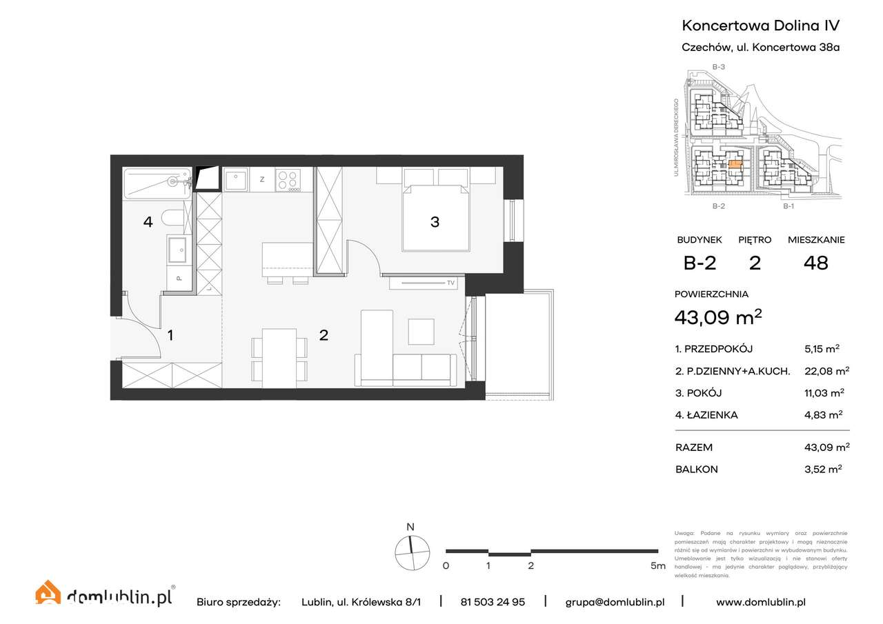 Osiedle Koncertowa Dolina | mieszkanie 2-pok. | 48 - Pełny obrazek: 3/9