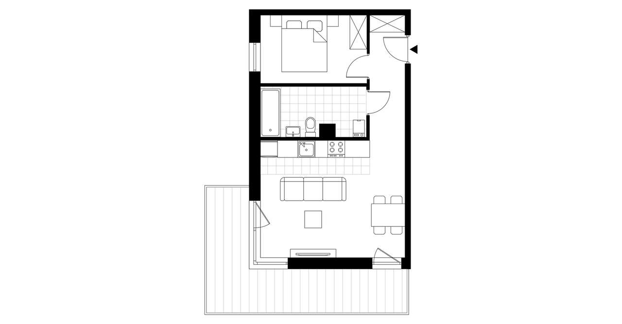 Mieszkanie L02 | 41,36 m² | 2 pok. | Centrum - Pełny obrazek: 4/9