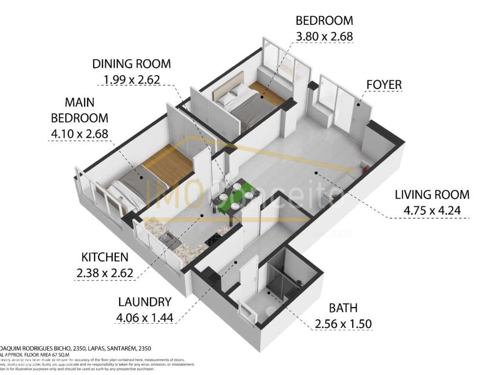 Apartamento T2 ( rés-do-chão) NOVO - Torres Novas - Grande imagem: 1/12