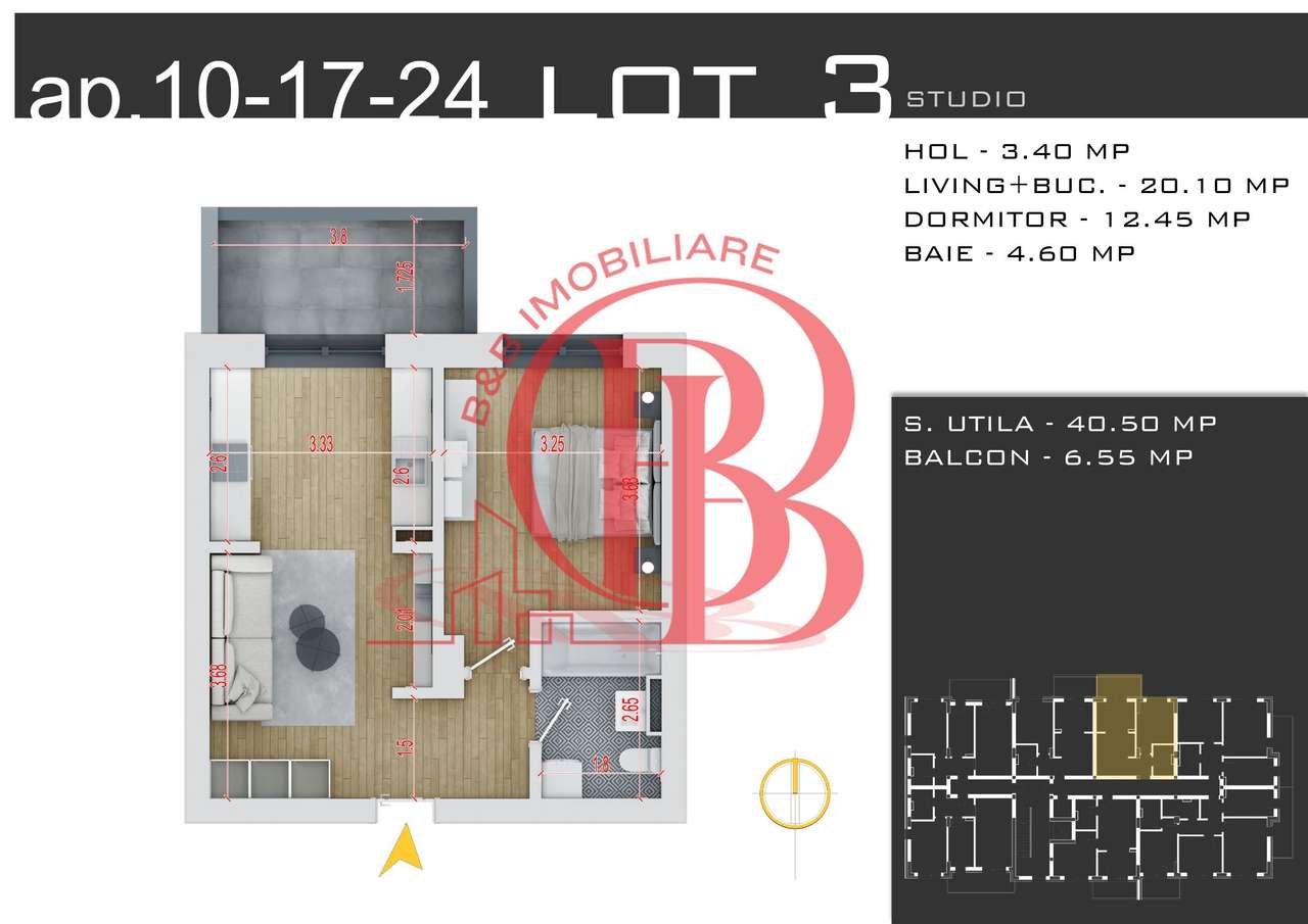 Apartament 2 camere-Promo Loc Parcare-Metrou Teclu-Pallady