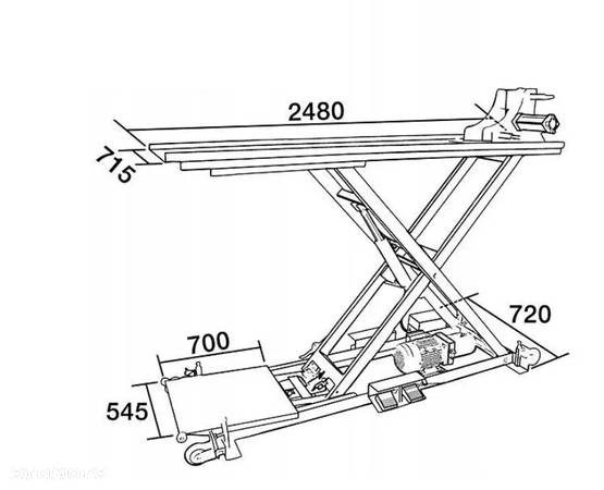 Podnośnik motocyklowy platforma wysoki 120 cm TW - 7