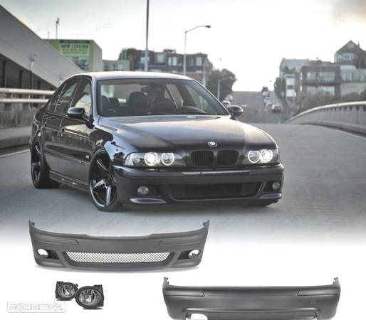 KIT CARROCERIA BMW E39 95-03 LOOK M5 PARACHOQUES DIANTEIRO + TRASEIRO + FARÓIS DE NEBLINA - 1