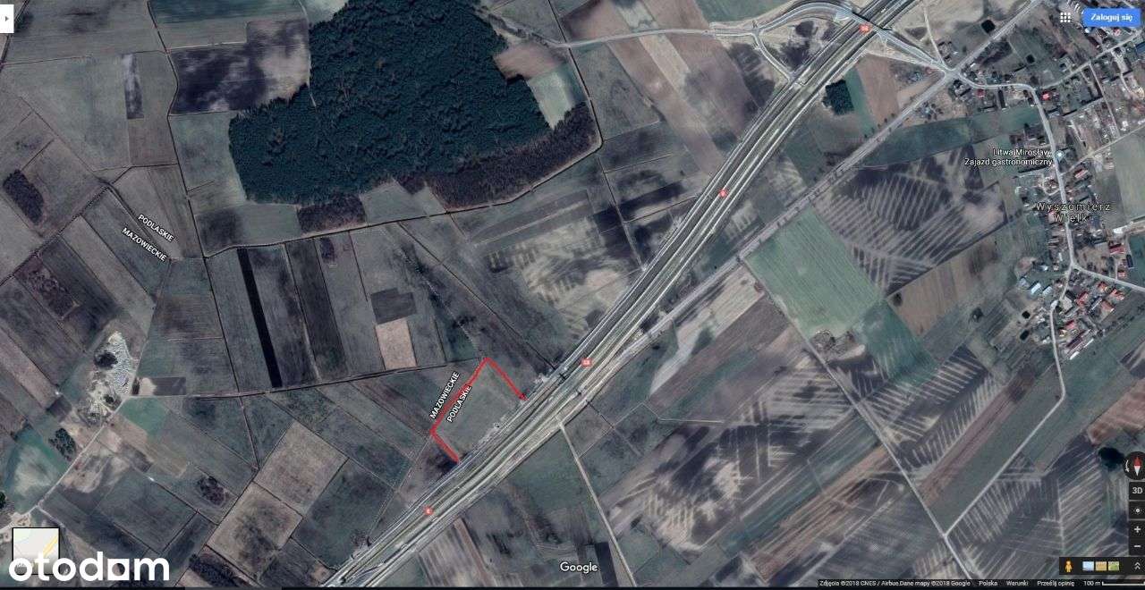 Działka inwestycyjna S8 VIA BALTICA 2,3ha zjazd 2 pasy autostrada węze - Pełny obrazek: 4/8