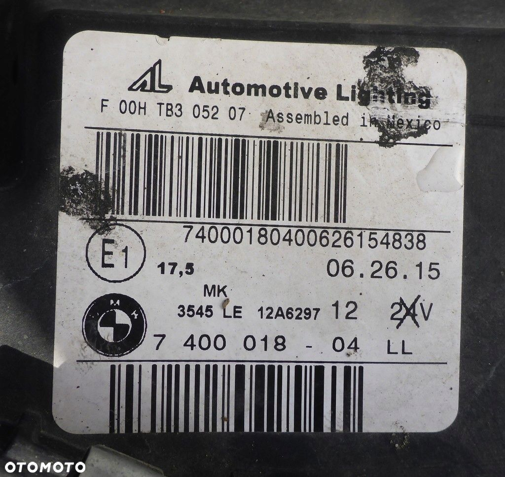 BMW X3 Reflektor Prawy 7400018-04 - 7