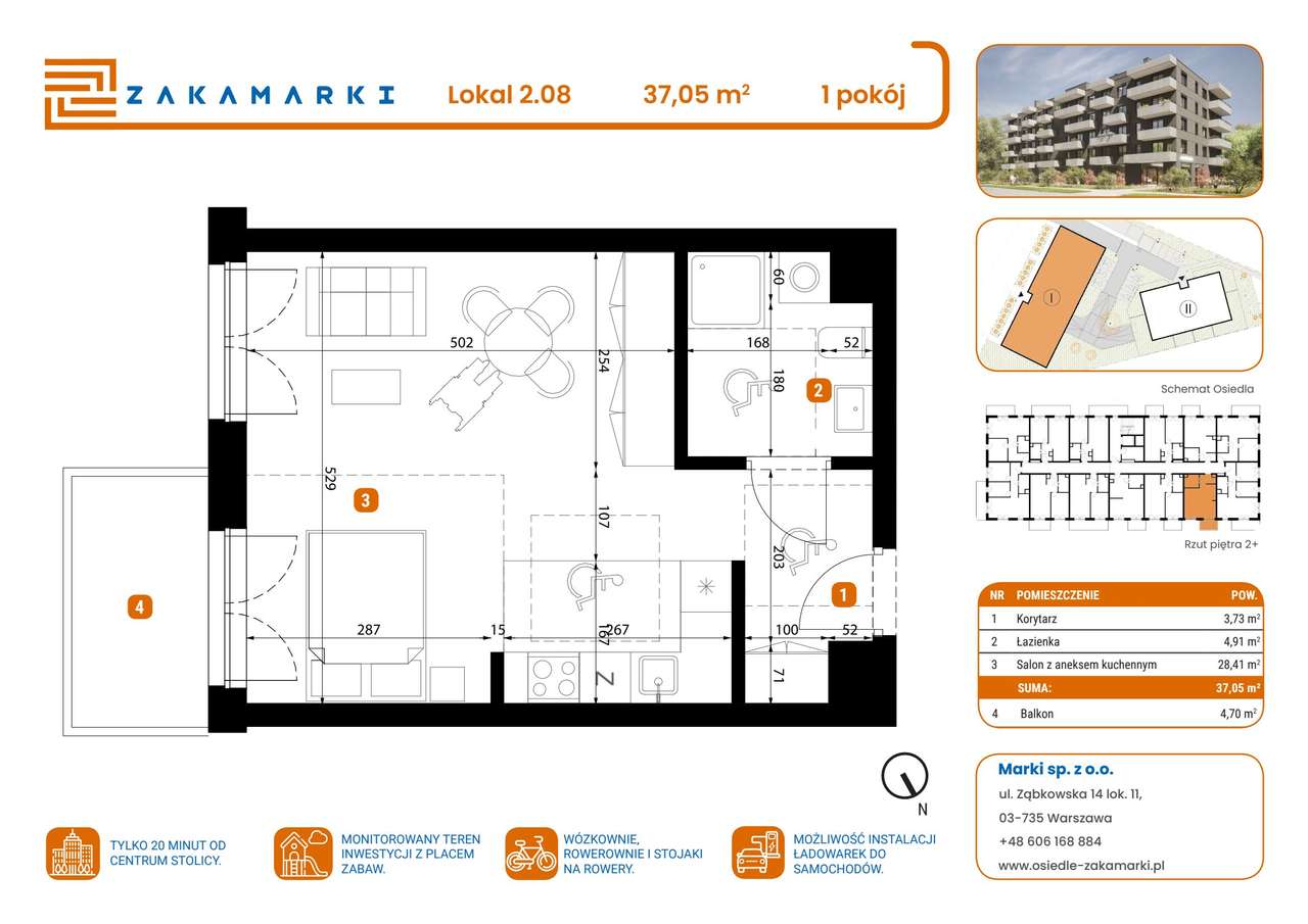 Zakamarki | mieszkanie 1-pok. | B1/2/08 - Pełny obrazek: 2/8