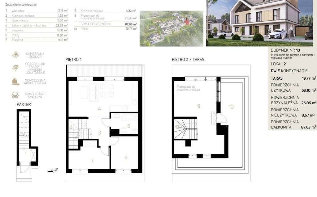Premium: 4 pok, taras 20m2, rolety, pom.gosp.7,5m2 - Pełny obrazek: 3/4