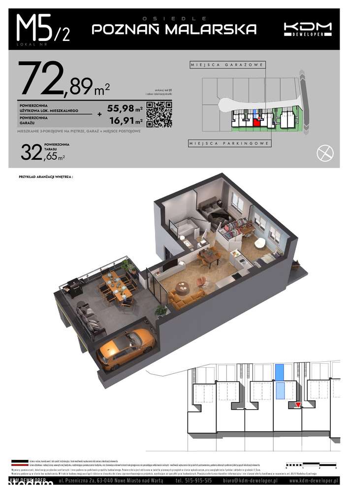 Nowoczesne mieszkanie 72,89 m² z garażem | M5_2 - Pełny obrazek: 4/9