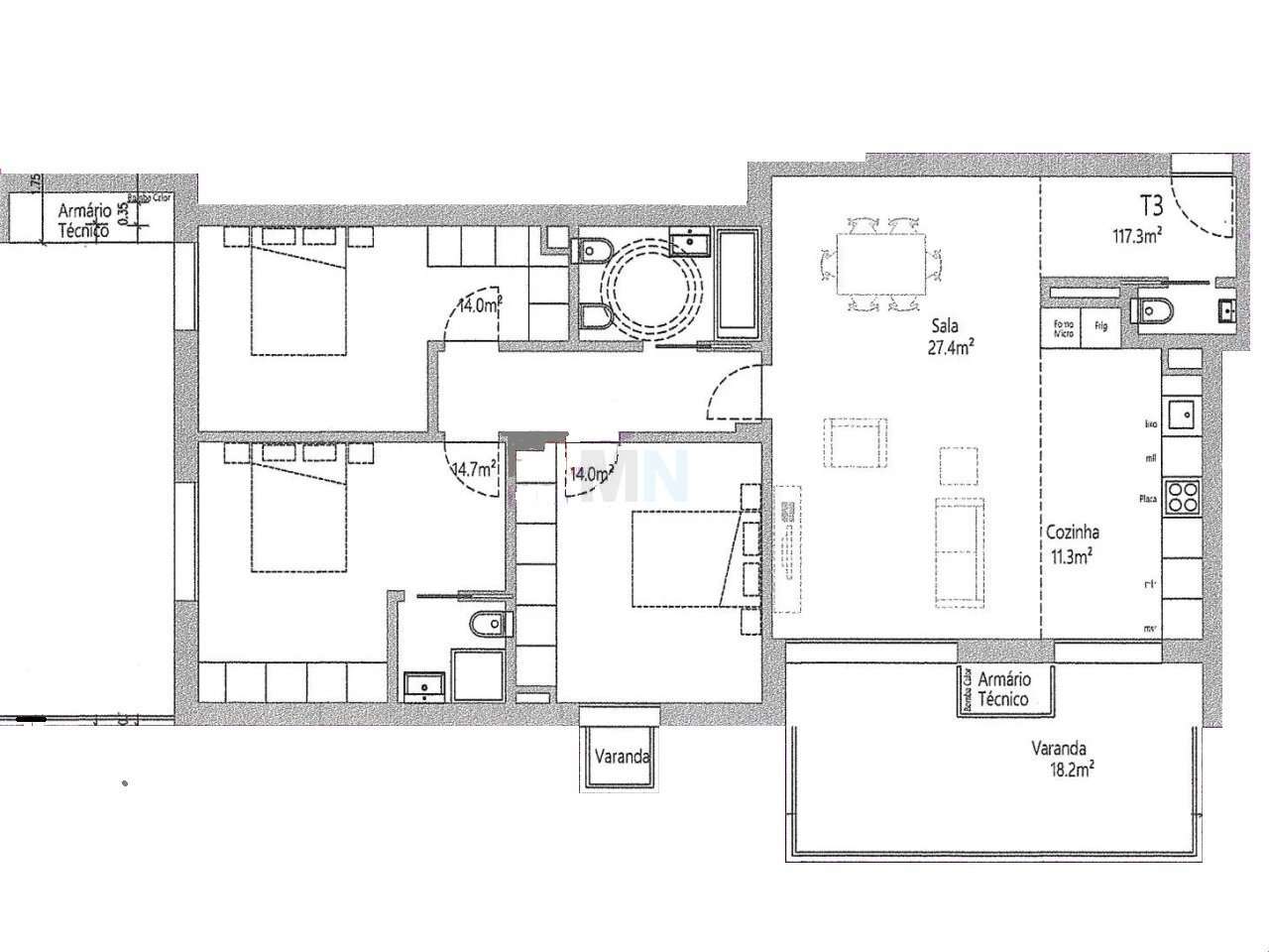 T3 em Construção Quinta da Portela-9
