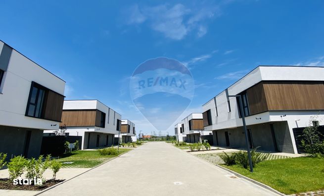 Vilă cu 4 camere de vânzare, curte, 2 locuri parcare, ansamblu inchis-19
