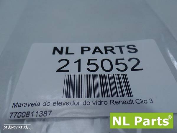 Manivela do elevador do vidro Renault Clio 3 7700811387 - 3