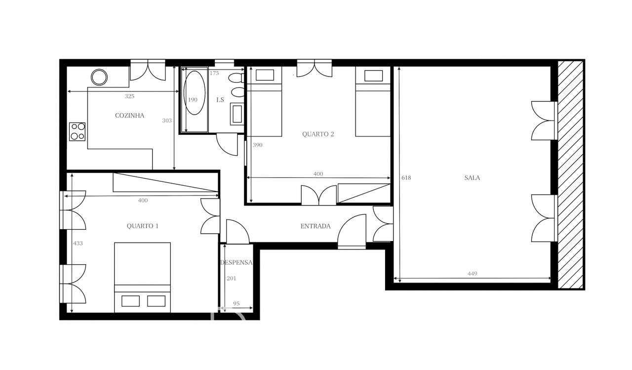 Apartamento T2 com varanda e estacionamento-23