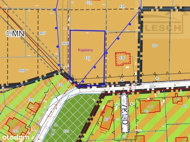 Pięknie położona działka w Kajetanach pod bliźniak-7