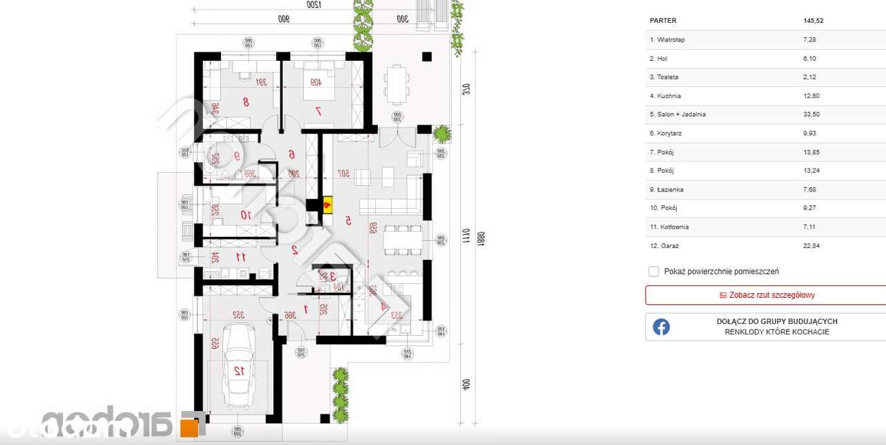 Dom parterowy Branno gm. Rzgów + wykończenie pod klucz - Pełny obrazek: 4/11