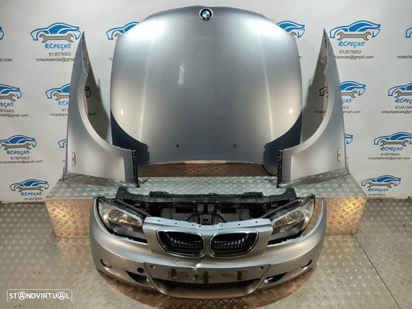 FRENTE COMPLETA BMW SERIE 1 E87 E81 PACK M CAPOT PARACHOQUES SENSORES GUARDA-LAMAS OTICAS RADIADOR VENTILADOR FRENTE FIBRA REFORÇO - 7