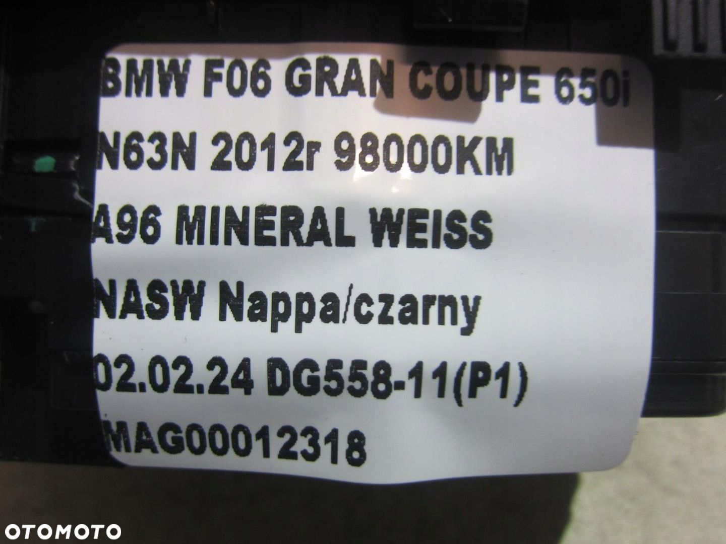 BMW 6 F06 GRAN COUPE F07 PANEL PRZEŁĄCZNIK SZYB PANEL 61319352183 9204862 - 12