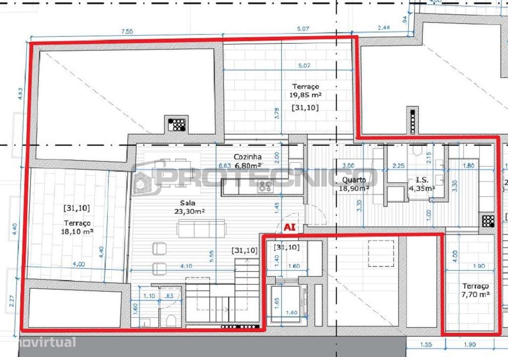 Apartamento T3 Penthouse em Aveiro-19