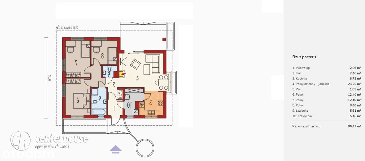 Hermanowa- parterowy dom wolnostojący dz. 12.13ar-14