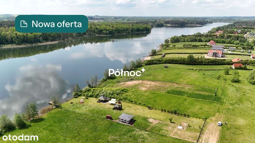 Siedliska działka z linią brzegową jeziora Sunowo