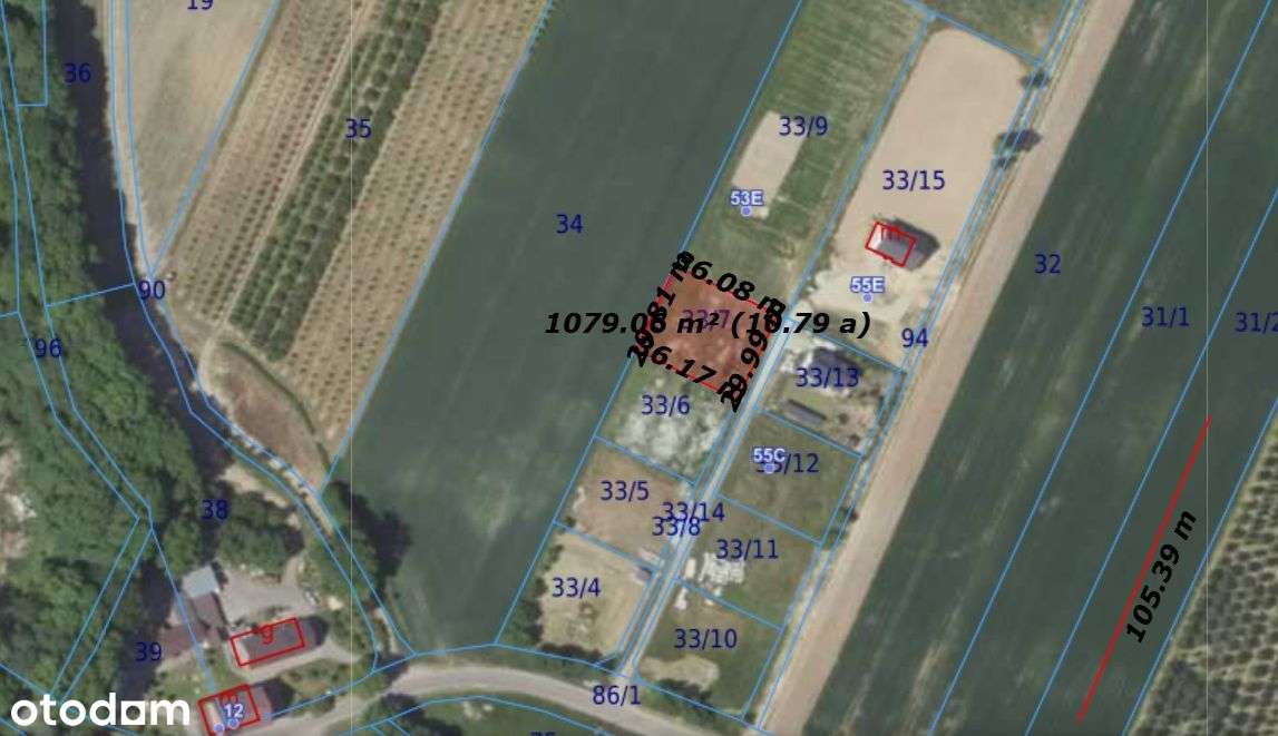 Działka 1080m2 Uzbrojona, ładnie położona 30min od Wrocławia - Pełny obrazek: 2/5