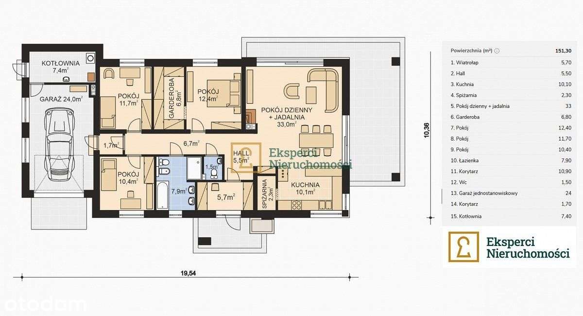 Dom przy lesie, Rakszawa, 116m2 plus garaż w bryle-12