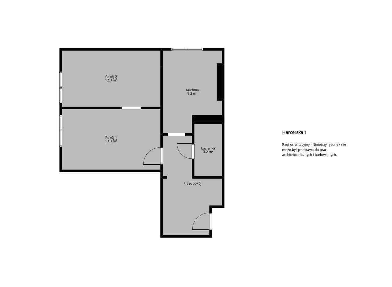 Mieszkanie - 2 pok. ul. Harcerska-10