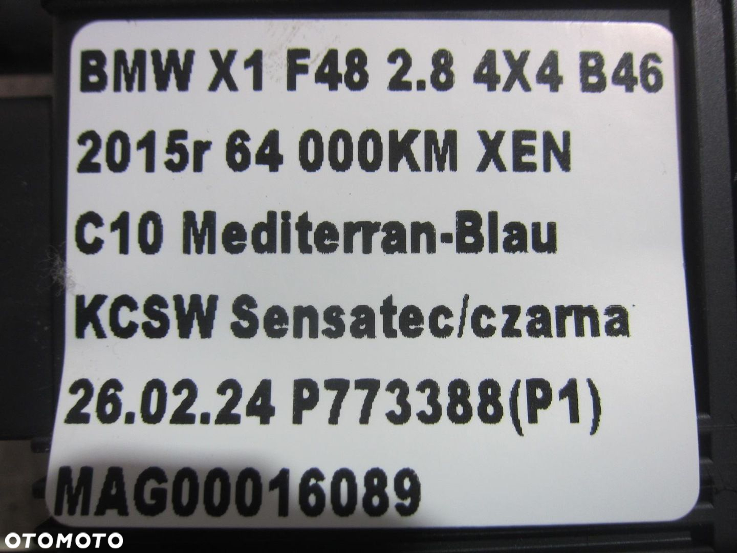 BMW X1 F48 B46 F39 F40 F45 F55 MODUŁ ZASILANIA Z11 12638647841 8647841 - 6