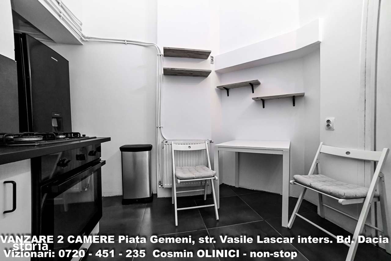 Vanzare 2 cam. DACIA, Piata Gemeni, str. V. Lascar, SU 68mp, ST. 94mp-18