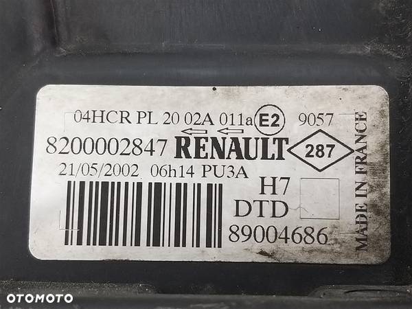Reflektor lampa przód prawa Renault Laguna II 2002R 8200002847 VALEO - 3
