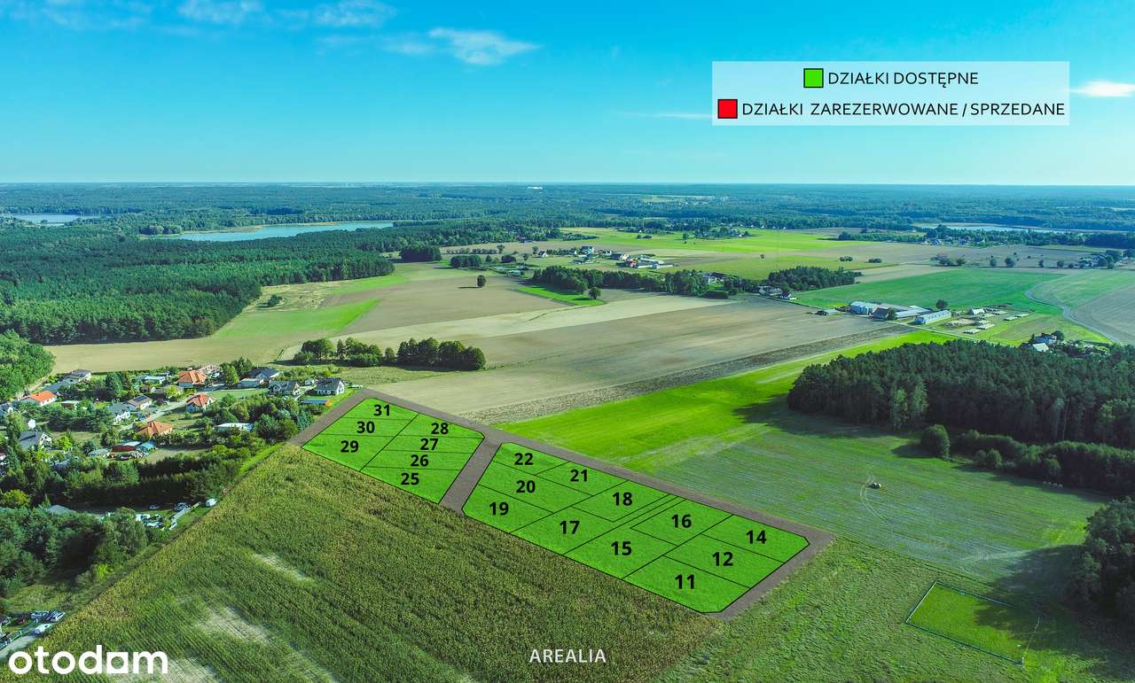 Działka budowlana wśród jezior i lasów