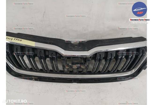 Grila Centrala Bara Fata Skoda Kodiaq 2019 2020 2021 originala - 5