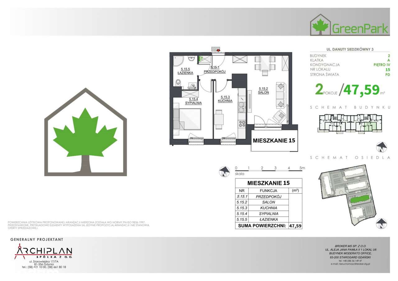 Osiedle Green Park | mieszkanie 2-pok. | 9_A15 - Pełny obrazek: 2/9